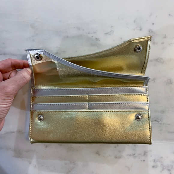 Gold Silver Clutch Wallet - Picture 4 of 8